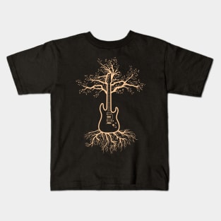 Guitar Tree Of Life Kids T-Shirt